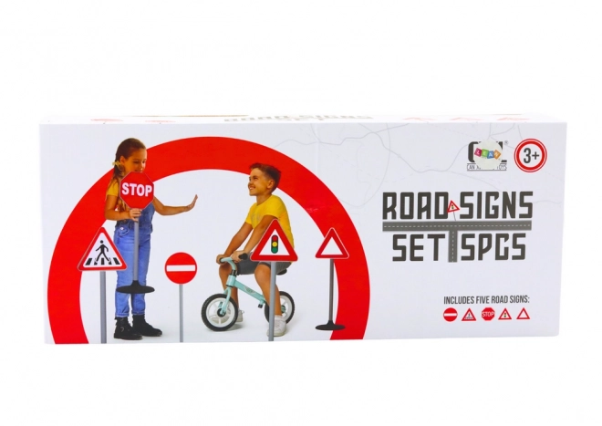 Sæt af trafikskilte til undervisning 5 stk 70 cm
