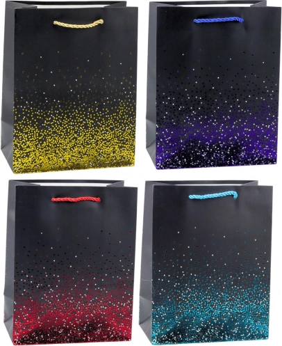 Gavepose med glitrende gradienteffekt 23 x 18 x 10,5 cm