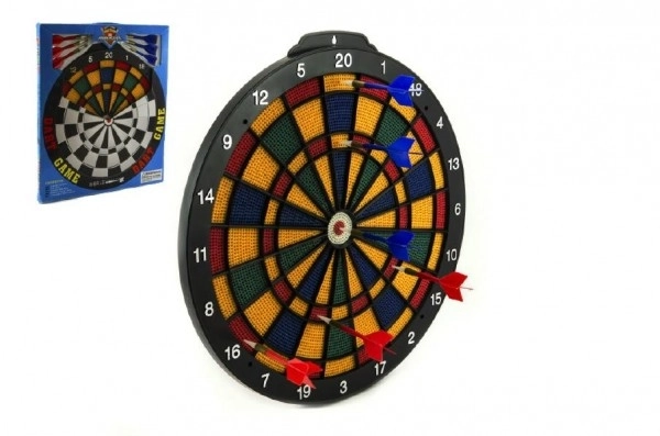 Plastik dartskive med dartpile