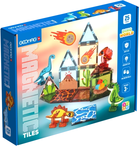 Geomag Magnetic Tiles Dino magnetisk byggesæt til børn