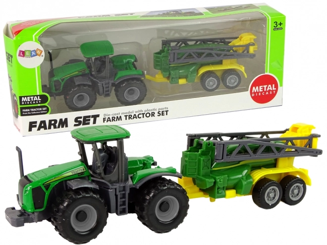 Landbrugsbil Traktor med sprøjte Grøn