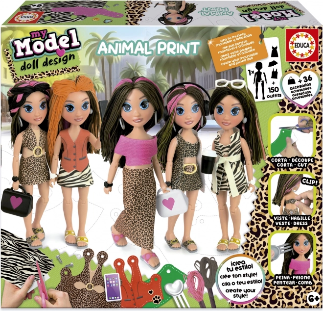 Educa Kreativ Sæt My Model Doll Design: Vilde Prinsesser