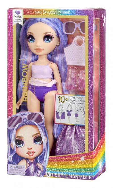 Rainbow High Fashion dukke i badetøj - Violet Willow