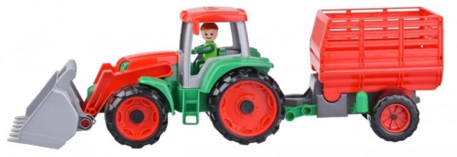 Auto Truxx traktor med anhænger til hø med figur i kasse 53x19x16cm 24m+