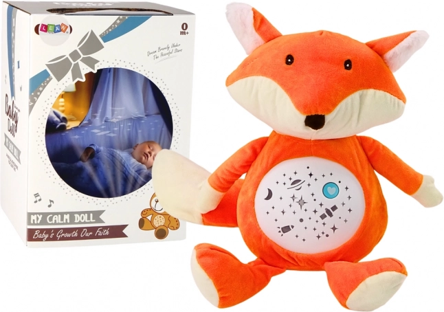 Plysset sovebamse med lampe og lyde – ræv, dag- og nattilstand