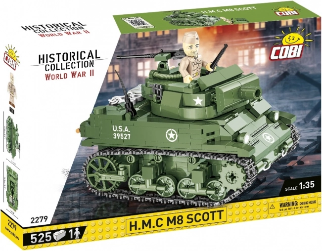 Byggesæt af tanken H.M.C. M8 Scott 1:35 fra COBI