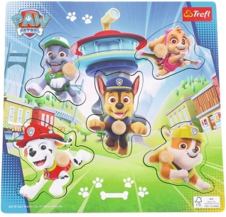 Træ mini-puslespil PAW Patrol – 5 brikker