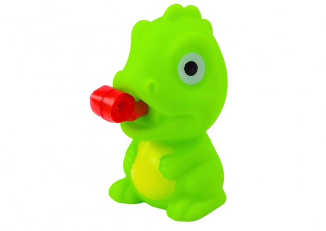 Gummi dinosaur med bevægelig tunge grøn 8 cm
