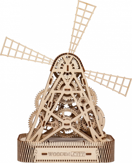WOODEN CITY 3D puslespil Mølle 222 dele