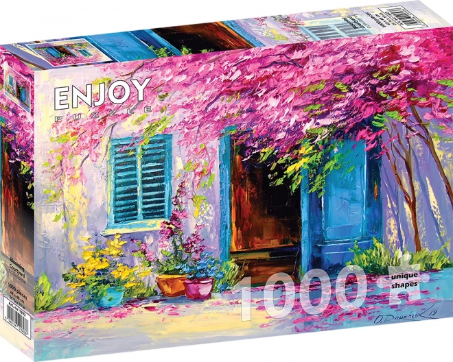 Puslespil Blomstrende Gårdhave 1000 brikker
