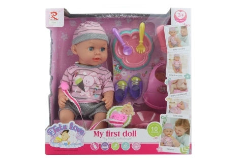 Panenka Baby 32 cm med Tilbehør og Lyde