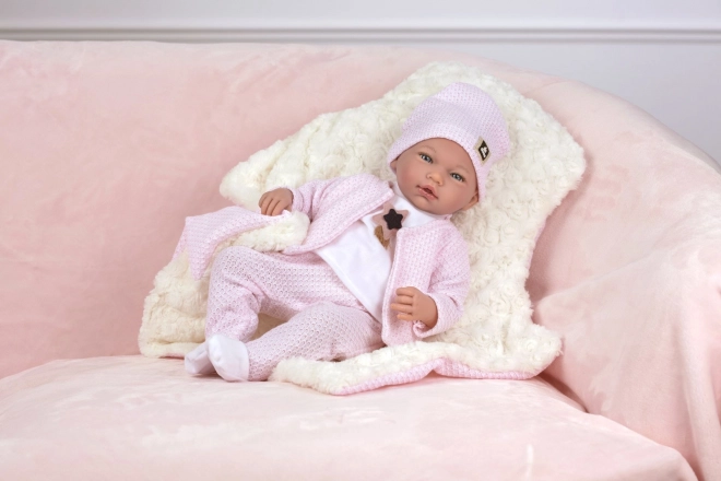 Guca 10219 LUCIA - realistisk babydukke med lyde og blødt stofkrop - 46 cm