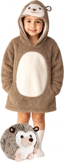 Sødt pindsvinedesign med hætte