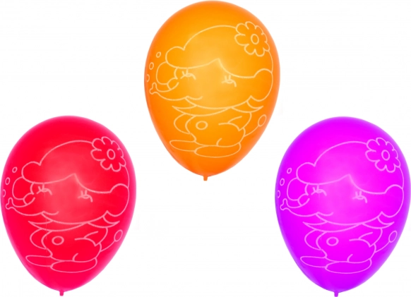 Oppustelige balloner med print 30 cm - sæt med 10 stk.