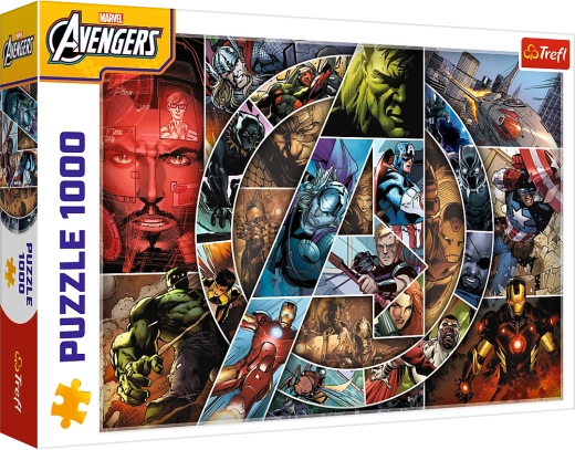puslespil 1000 brikker - Marvel Avengers helte