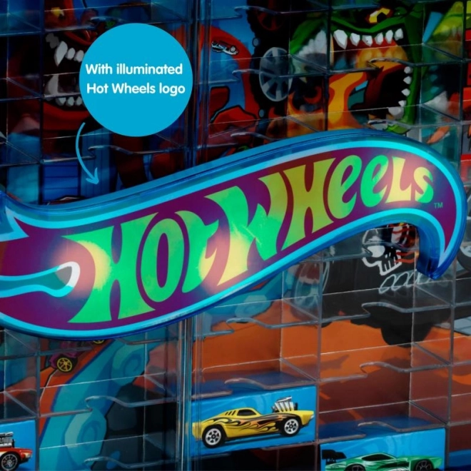 Hot Wheels samlevitrine med belysning