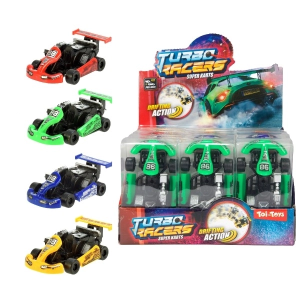Plast gokart 9 cm - forskellige farver