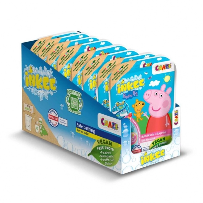 INKEE - Brusende badebombe med overraskelse - Peppa Pig