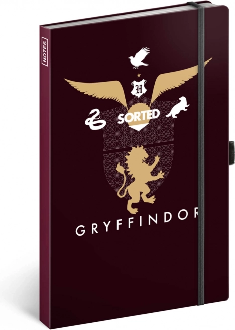 Notesbog Harry Potter Gryffindor, linjeret 13 × 21 cm