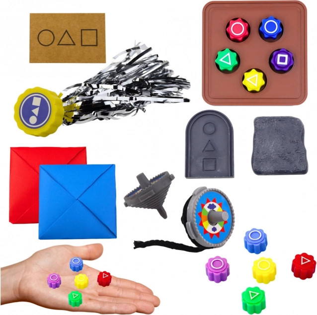Sæt med 5 Squid Game-lege – traditionelle koreanske spil