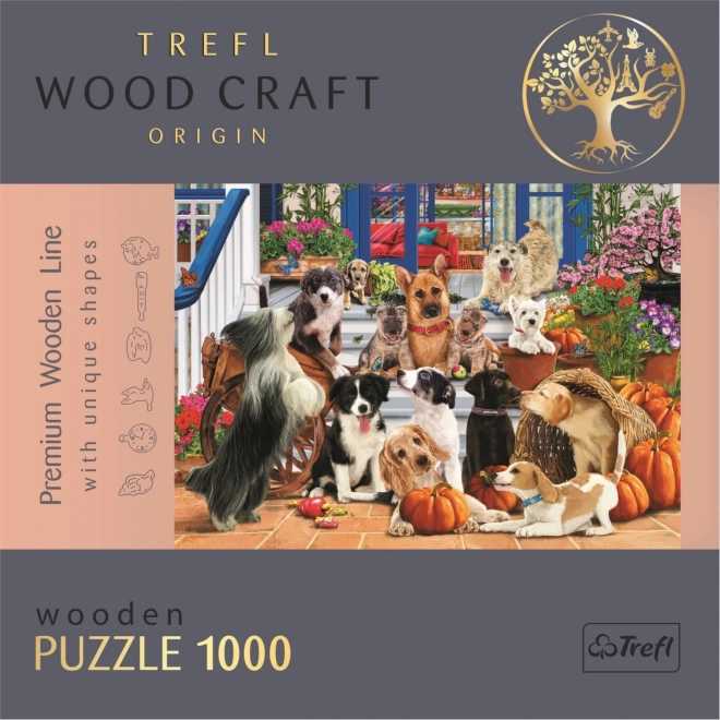 Træpuslespil TREFL Wood Craft Origin Hundevenskab 1000 brikker
