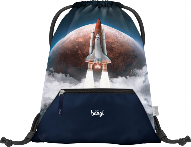 BAAGL SÆT 5 Shelly Space Shuttle: skoletaske, penalhus, pose, mapper, boks