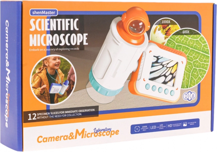 Teleskop med kamera og mikroskop til børn