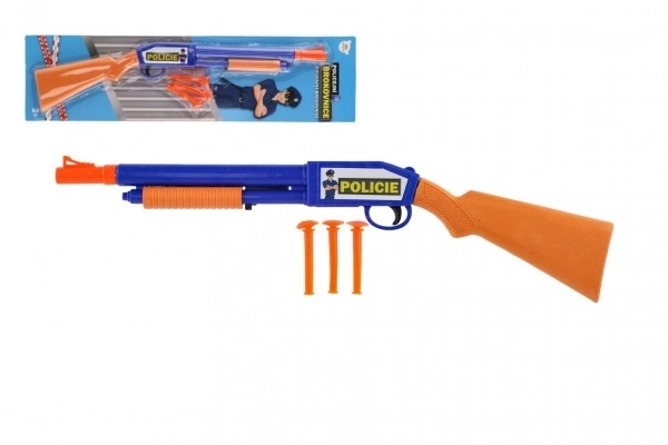 Plastpistol med sugekopper 48 cm med tre kugler