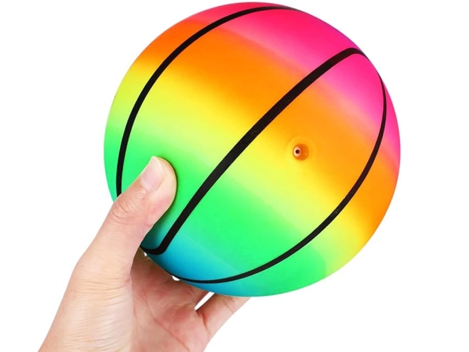 Gummi regnbuebold til børn 23 cm