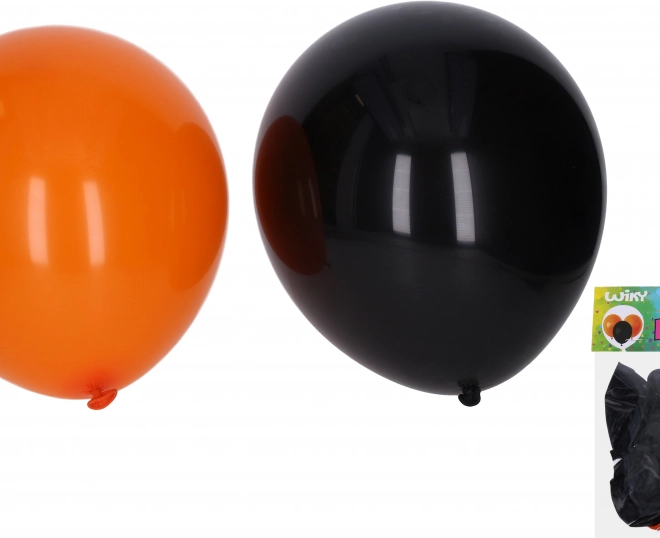 Halloween-balloner 30 cm – sæt med 10 stk., sorte og orange