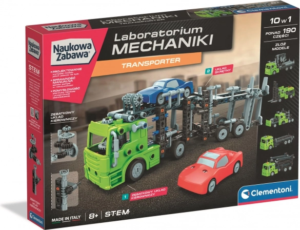 Laboratorium for mekanik – transporter byggesæt CLEMENTONI