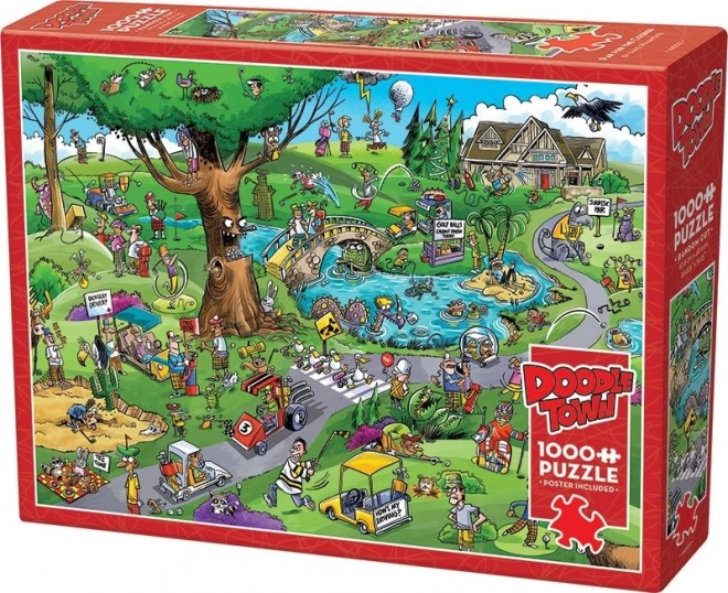 Puslespil DoodleTown: Typisk golf 1000 brikker
