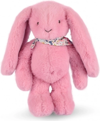 Doudou plysbamse kanin med tørklæde, lyserød