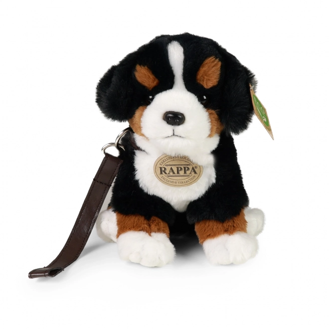 Plysberner sennenhund siddende med snor og lyd 20 cm MILJØVENLIG