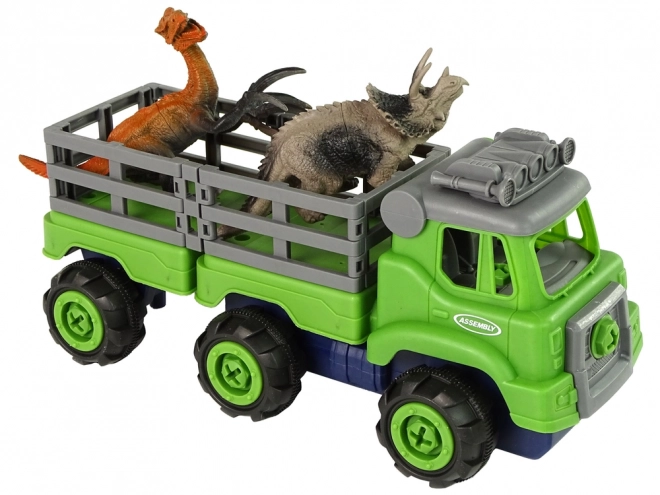 Transportlastbil med dinosaurer