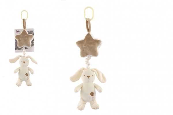 Hængende Plysbamse med Stjerne til Tremmesenge og Barnevogne