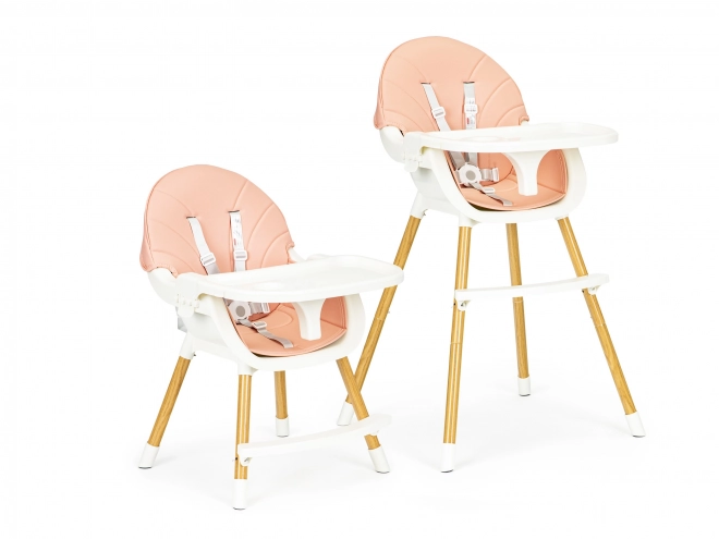 Ecotoys Spisestol 2-i-1 Pink