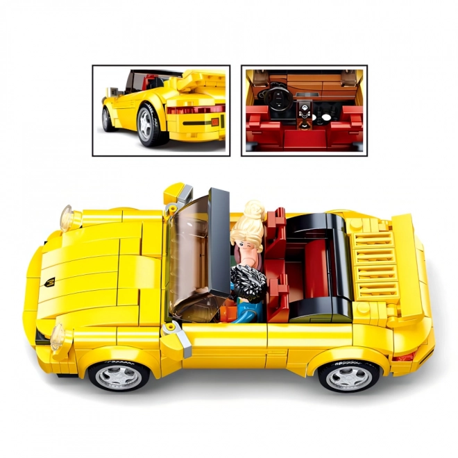 Gul sportsvogn Sluban ModelBricks