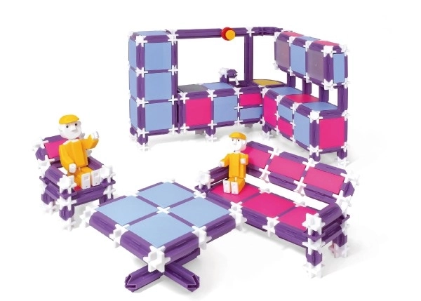 Byggesæt SEVA FAMILIE Vi bor af plast 564 stk i kasse 35x33x7cm