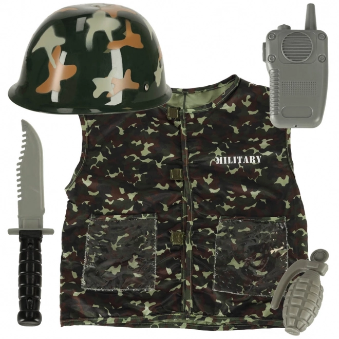 Karnevalkostume hjelm soldat 3-8 år