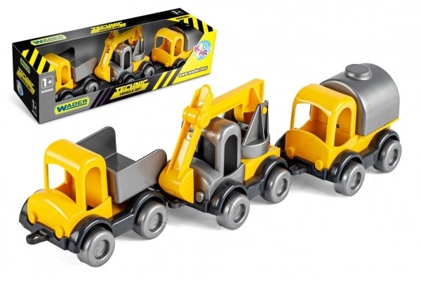Auto bygge Kid Biler 3 stk plast 10cm i kasse 30x8x10cm 12m+ Wader
