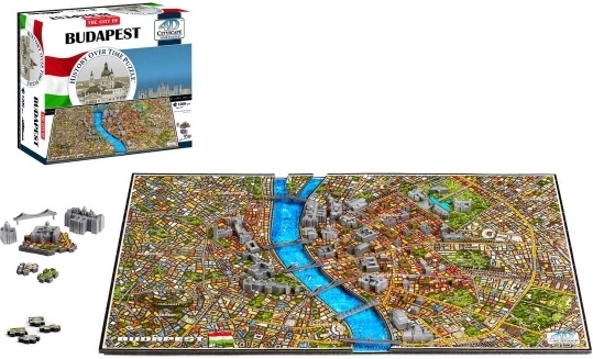 4D puslespil Budapest – historisk bykort i tid