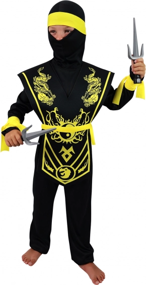 Børnekarnevalskostume Gul Ninja