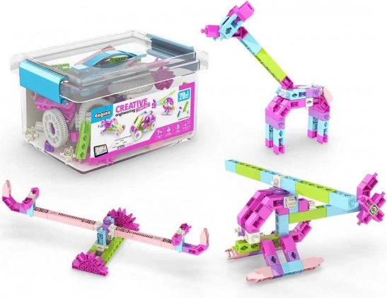 byggesæt Engino Maker Girl 20-i-1 – kreativt 20-i-1 konstruktionssæt til børn