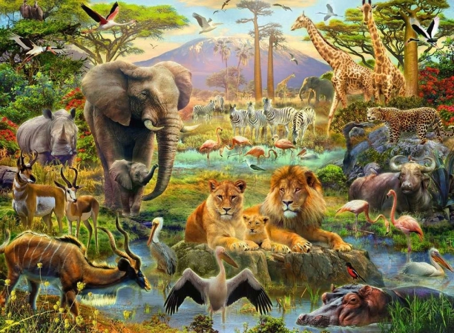 Puslespil savannens dyr XXL 200 brikker RAVENSBURGER
