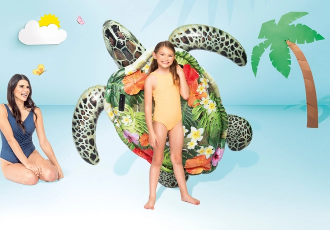 Oppustelig liggeunderlag skildpadde med håndtag - 191 cm