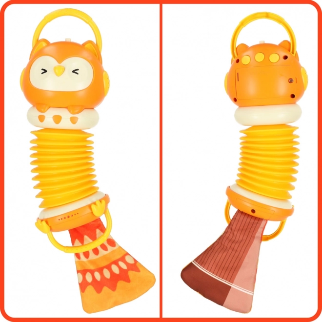 Børneakkordeon Ugle orange