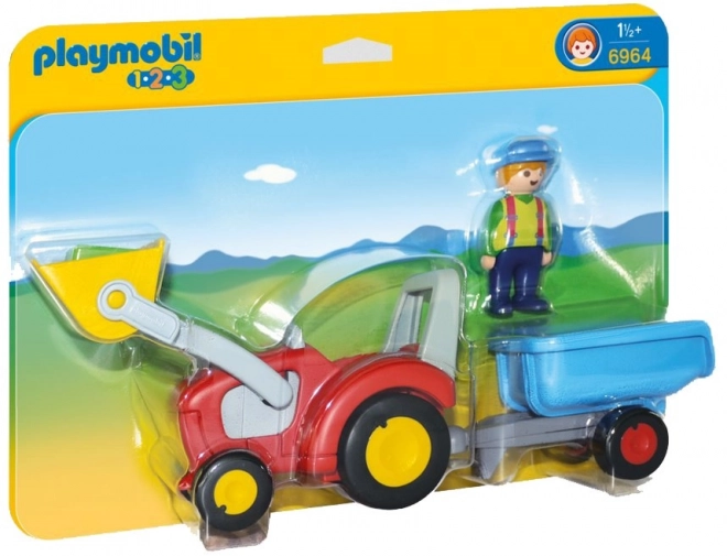 PLAYMOBIL® 1.2.3 6964 Traktor med trailer