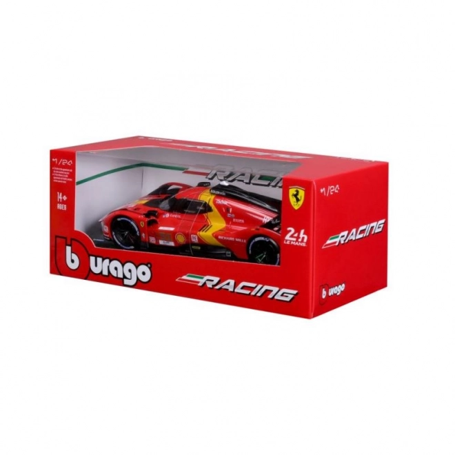 Bburago 1:24 Ferrari Racing - 499P LMH - Rød #51