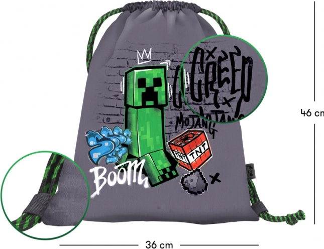 Sæt 3 Skate Baagl Minecraft TNT: Rygsæk, Penalhus, Pose